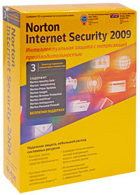 Norton Internet Security 2009 (защита на 3 ПК в течение 1 года) (русская версия)